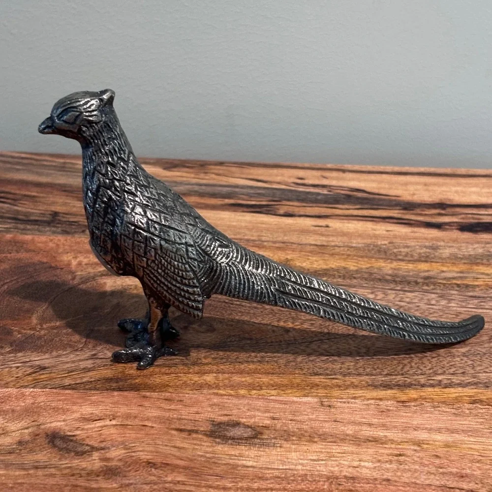 Silver Vintage Pheasant Salt or Pepper Shaker Rustic‎ Farmhouse Decor